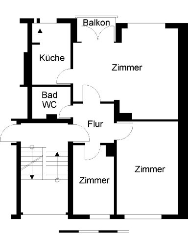 Wohnung zur Miete 308 € 3 Zimmer 55,8 m² 2. Geschoss frei ab 01.01.2025 Haberstraße 4 A Grünhöfe Bremerhaven 27574