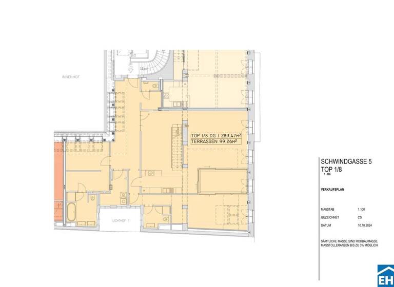Wohnung zum Kauf 3.600.000 € 5 Zimmer 289,5 m² 4. Geschoss Schwindgasse Wien 1040
