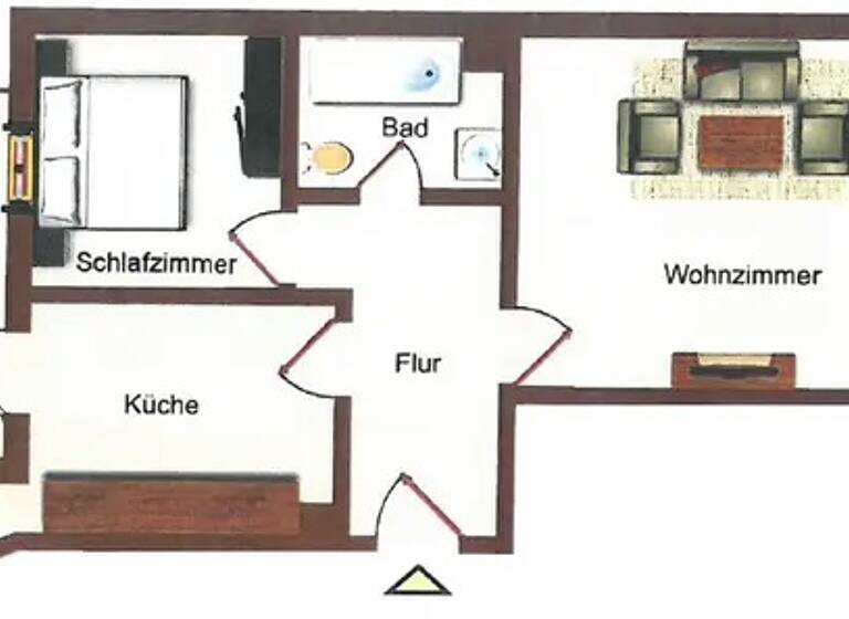 Wohnung zur Miete 290 € 2 Zimmer 53 m² 1. Geschoss Olbernhauer Straße 20 Altchemnitz Chemnitz 09125