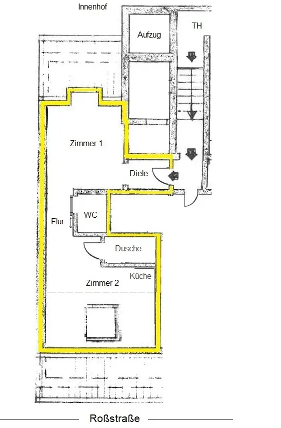 Wohnung zur Miete 460 € 2 Zimmer 29 m²<br/>Wohnfläche 01.02.2025<br/>Verfügbarkeit Roßstraße 34 Golzheim Düsseldorf 40476