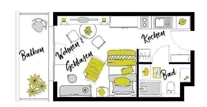 Studio zur Miete 421 € 1 Zimmer 23 m²<br/>Wohnfläche 1.<br/>Geschoss 01.03.2025<br/>Verfügbarkeit Ellwanger Straße 23 Kreuzäcker Schwäbisch Hall 74523