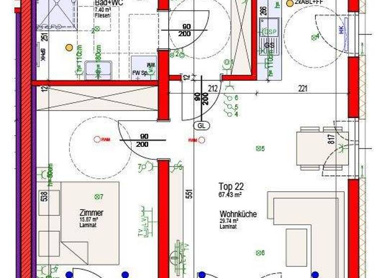 Wohnung zur Miete 779 € 67,4 m² Robert Löfflerstraße 21/22 Hollabrunn 2020