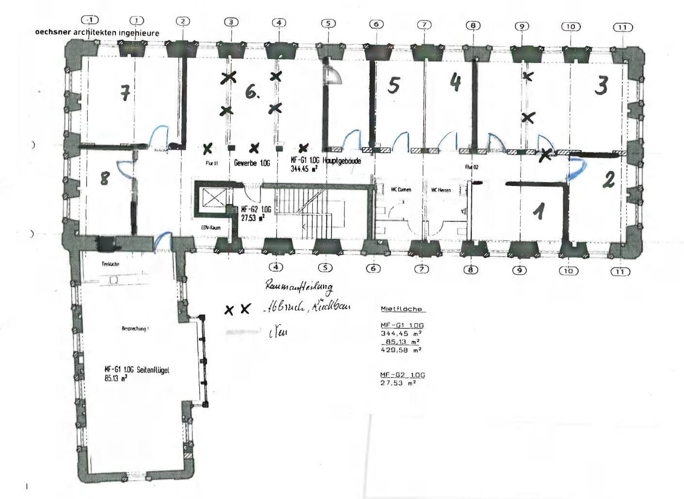 Büro-/Praxisfläche zur Miete 7.692 € 9 Zimmer 430 m²<br/>Bürofläche Innenstadt Würzburg 97070