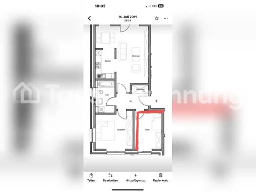 Wohnung zur Miete nur mit Wohnberechtigungsschein Tauschwohnung 700 € 3,5 Zimmer 80 m² 1. Geschoss Niendorf Hamburg 22523