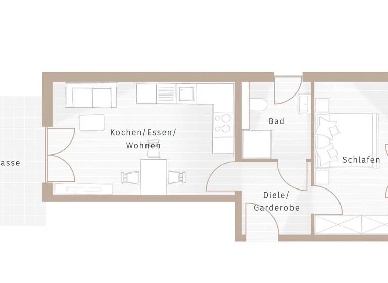 Wohnung zum Kauf - Neubau provisionsfrei 408.000 € 2 Zimmer 48,8 m² EG Parkstraße 15 Anzing 85646