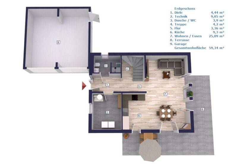 Einfamilienhaus zum Kauf provisionsfrei 490.000 € 4 Zimmer 111,2 m² 584 m² Grundstück Kröpelin 18236