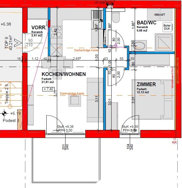 Wohnung zur Miete 500 € 2 Zimmer 43,6 m²<br/>Wohnfläche 01.03.2025<br/>Verfügbarkeit Eggenberg Graz 8020