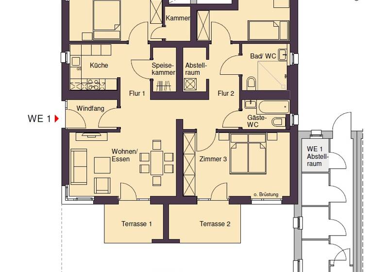 Wohnung zur Miete 1.990 € 4 Zimmer 114 m²<br/>Wohnfläche EG<br/>Geschoss Rahnsdorf Berlin 12589