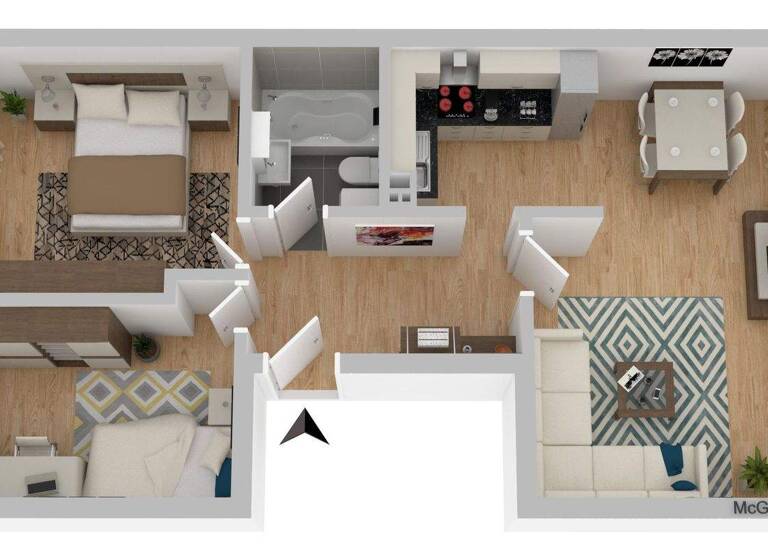 Wohnung zur Miete 382 € 3 Zimmer 54,5 m² 5. Geschoss Auenstraße 68 Suhl 98529