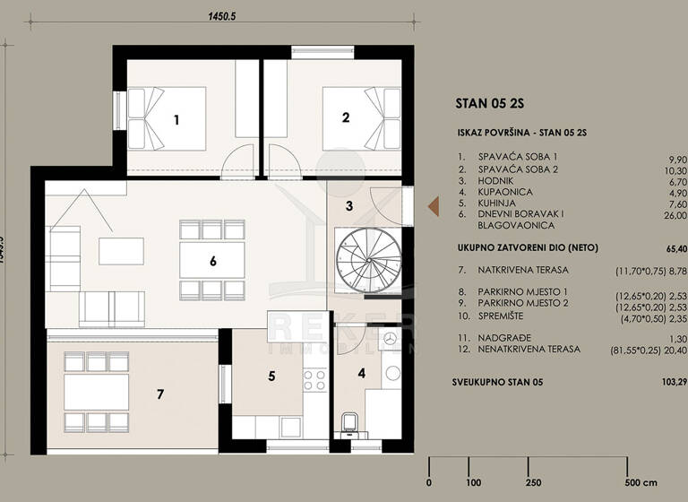 Penthouse zum Kauf - Erstbezug 413.160 € 3 Zimmer 103 m² 2. Geschoss Zadar