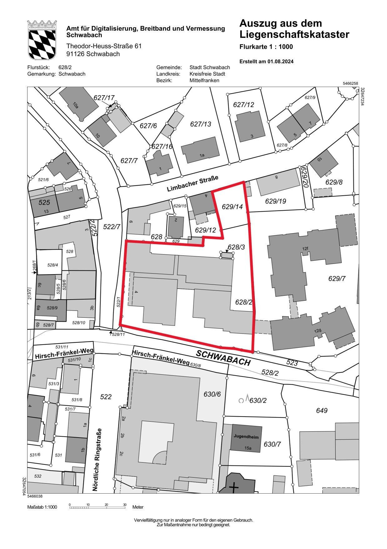 Wohnung zum Kauf 169.900 € 2 Zimmer 57,7 m²<br/>Wohnfläche 4.<br/>Geschoss Stadtmitte Schwabach 91126