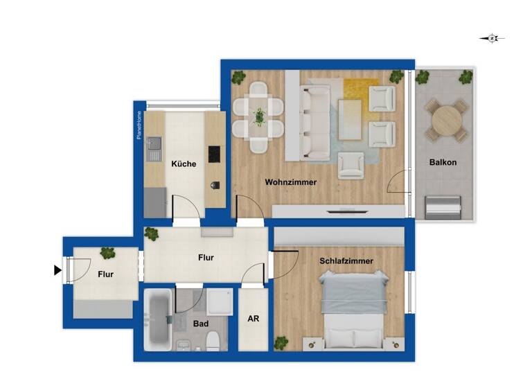 Studio zum Kauf 169.000 € 2 Zimmer 61 m² 6. Geschoss Haidenhof-Nord Passau 94032