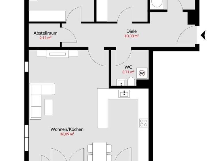 Wohnung zum Kauf 599.000 € 3 Zimmer 90 m² 2. Geschoss Lohhof Unterschleißheim 85716