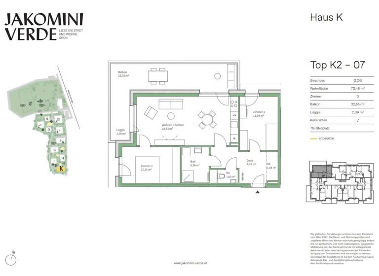 Wohnung zum Kauf provisionsfrei 345.000 € 3 Zimmer 70,5 m² Jakomini Graz 8010
