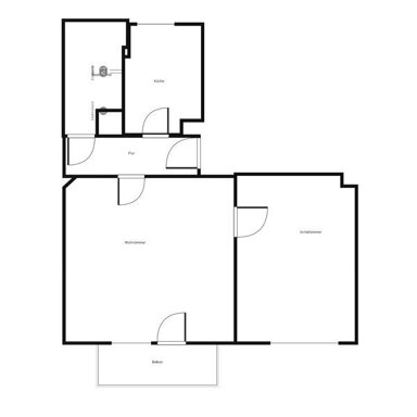 Wohnung zur Miete 750 € 2,5 Zimmer 52,9 m² 2. Geschoss frei ab 07.12.2024 Hügelstr. 13 St. Ludwig mit Eichbergviertel Darmstadt 64283