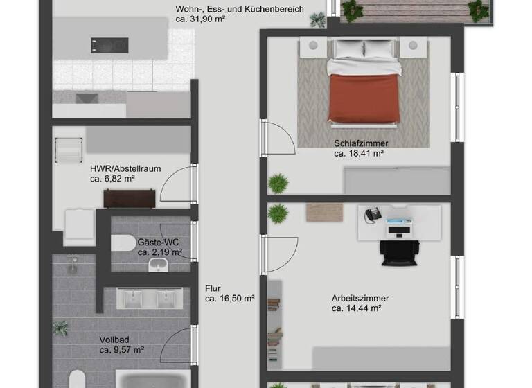 Wohnung zum Kauf 335.000 € 4 Zimmer 117 m² 1. Geschoss Weyhausen 38554