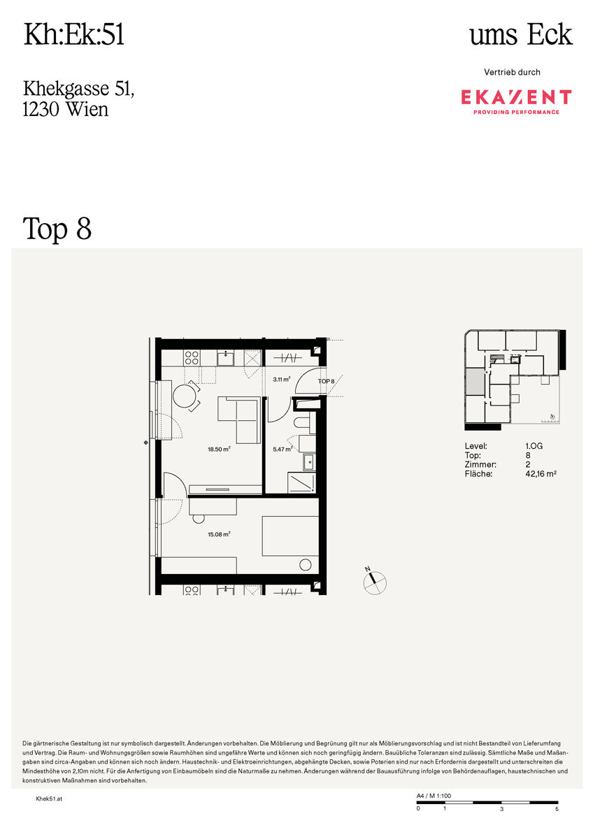 Wohnung zum Kauf provisionsfrei 225.000 € 2 Zimmer 42,2 m²<br/>Wohnfläche 1.<br/>Geschoss Wien 1230