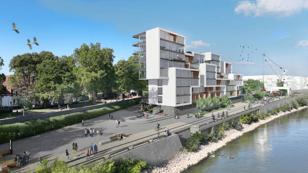 Terrassenwohnung zum Kauf - Neubau provisionsfrei 909.700 € 3 Zimmer 143 m² EG Am Zollhof 6 Uerdingen Krefeld 47829