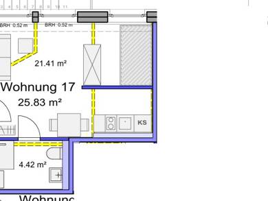 Studio zur Miete 199 € 1 Zimmer 25,8 m² 2. Geschoss frei ab 01.10.2025 Fürstenstraße 263-265 Yorckgebiet Chemnitz 09130