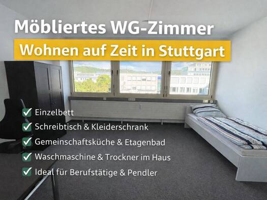 Studio zur Miete auf Zeit 570 € 1 Zimmer 17 m² frei ab 22.08.2026 Hedelfinger Straße Wangen Wangen 70327