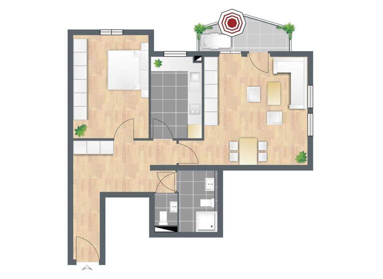 Wohnung zur Miete 878 € 2 Zimmer 69 m² 1. Geschoss Friedrich-List-Straße 6 Innenstadt Augsburg 86153