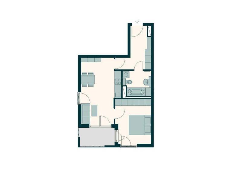 Wohnung zur Miete 1.199 € 2 Zimmer 49 m² 3. Geschoss Friedenauer Höhe 12 Friedenau Berlin 12159