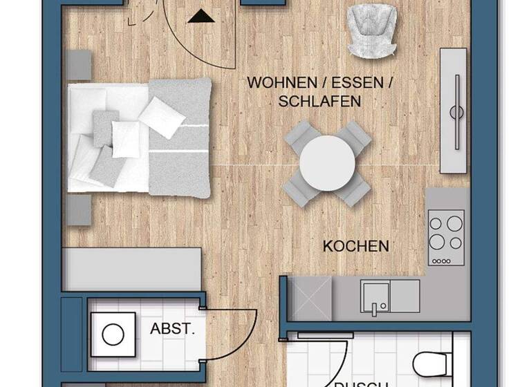Wohnung zum Kauf - Erstbezug provisionsfrei 259.900 € 1 Zimmer 40,2 m² Am Sportfeld 1 Bad Vilbel 61118