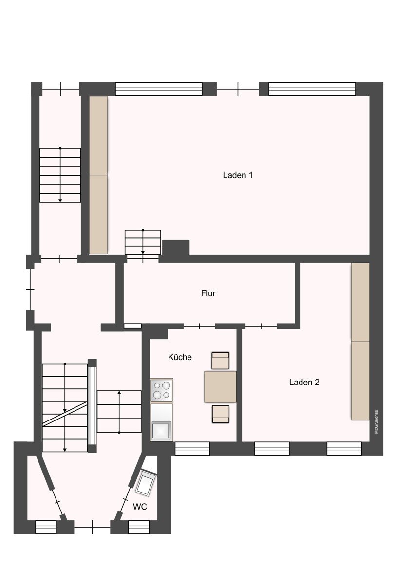 Laden zur Miete 610 € 2 Zimmer 68,5 m²<br/>Verkaufsfläche Möckern Leipzig 04159