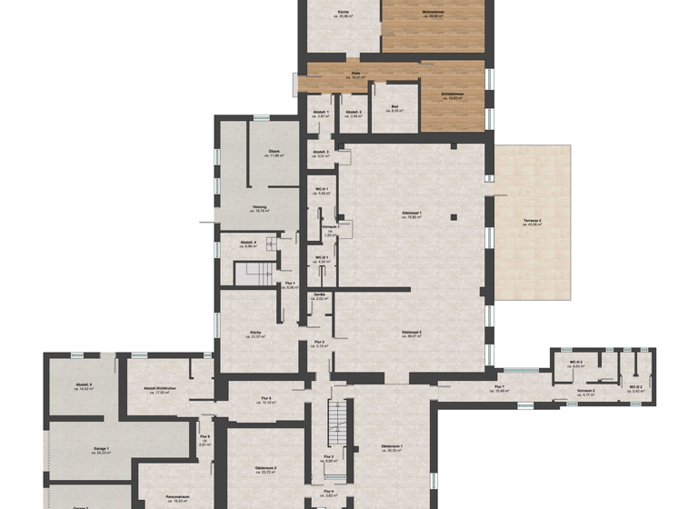 Restaurant zum Kauf 599.000 € 583,3 m² Gastrofläche 12.195 m² Grundstück Kapellen-Mitte Moers 47447