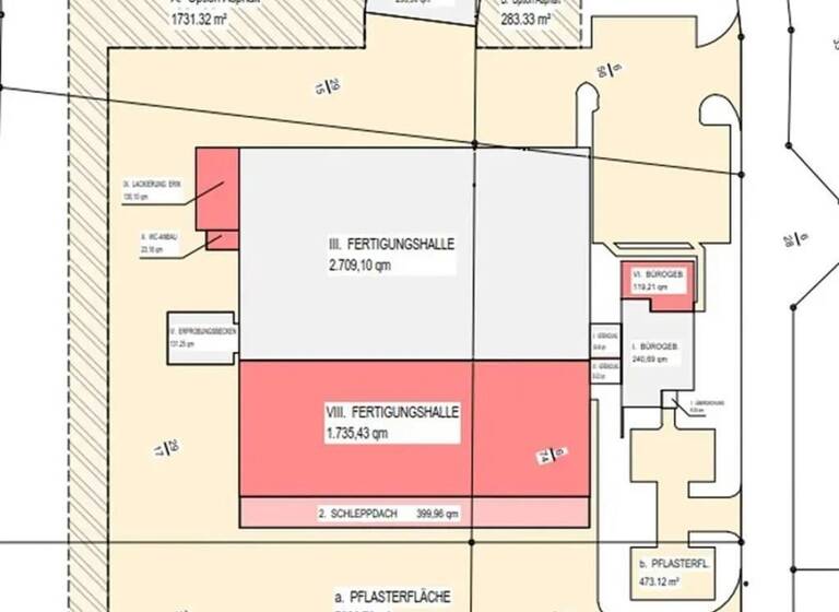 Produktionshalle zur Miete 5,50 € 5.032 m² Lagerfläche Rechlin 17248
