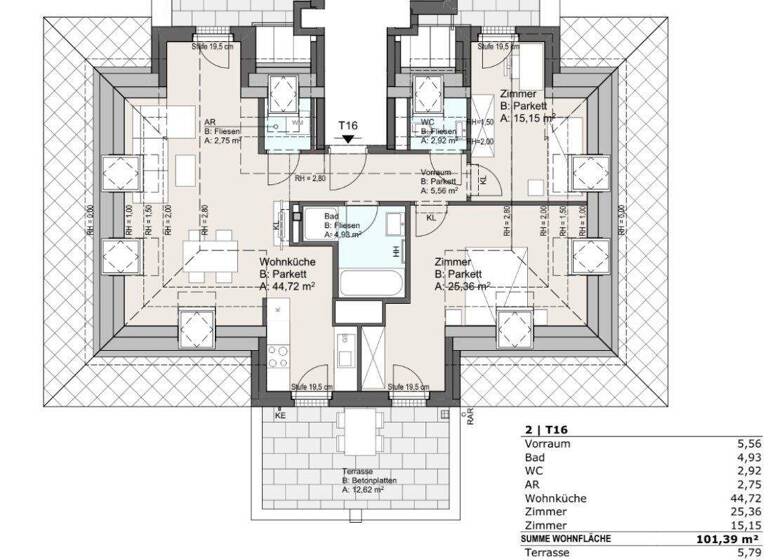 Wohnung zum Kauf - Erstbezug 627.200 € 3 Zimmer 101,4 m² Wien 1220