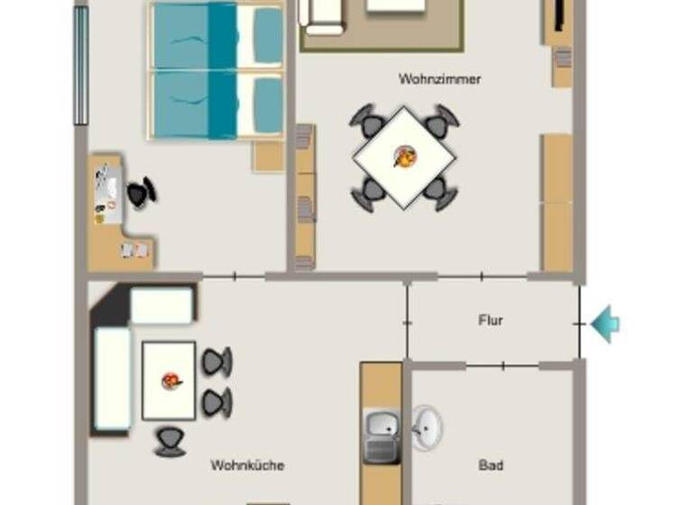 Wohnung zur Miete 446 € 2,5 Zimmer 45 m² 2. Geschoss frei ab 01.04.2026 Am Raymannshof 24 Hiesfeld Dinslaken 46539