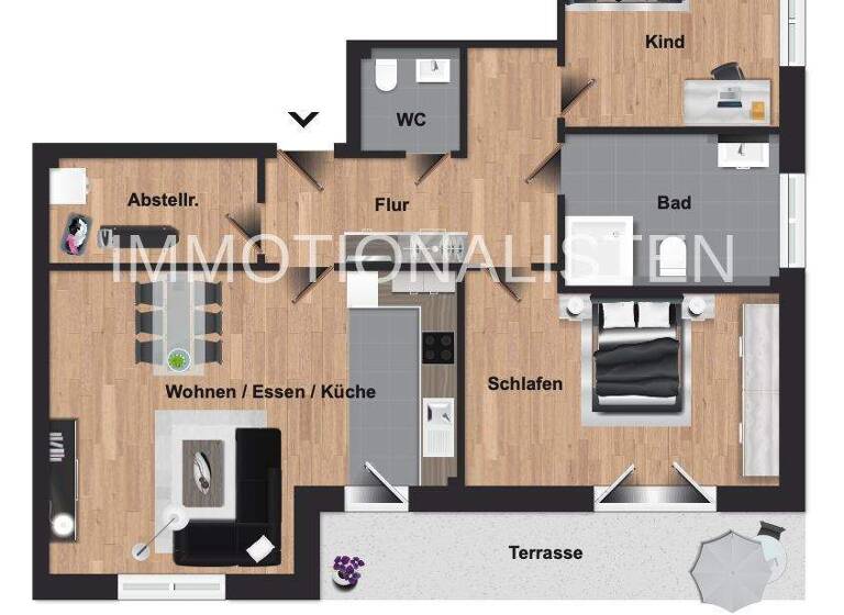 Wohnung zur Miete - Erstbezug 1.140 € 3 Zimmer 95,1 m² EG frei ab sofort Bad Bederkesa 27624