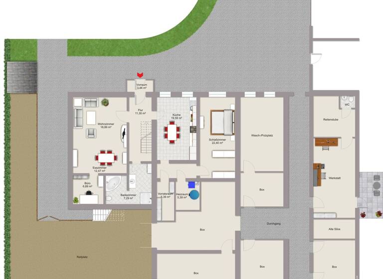Reiterhof zum Kauf 650.000 € 6.660 m²<br/>Grundstück Lichtenau Markt Rettenbach 87733
