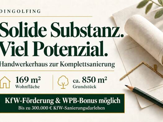 Einfamilienhaus zum Kauf provisionsfrei 299.000 € 9 Zimmer 169 m² 850 m² Grundstück Dingolfing Dingolfing 84130