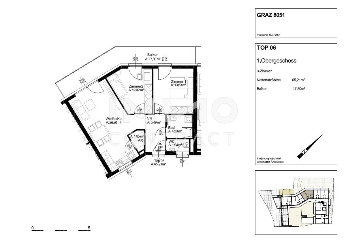 Wohnung zur Miete 709 € 3 Zimmer 65,2 m²<br/>Wohnfläche 1.<br/>Geschoss 01.12.2024<br/>Verfügbarkeit Wiener Straße 197c Gösting Graz 8051