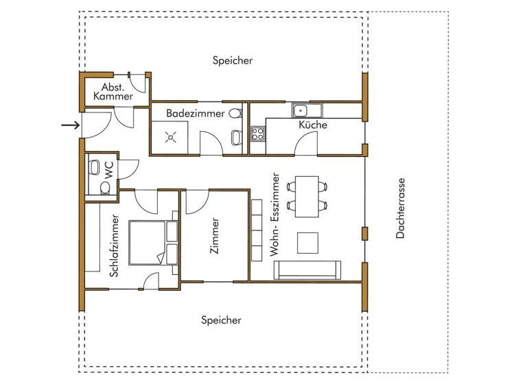 Penthouse zum Kauf 453.600 € 3,5 Zimmer 91,9 m² Bretten 75015