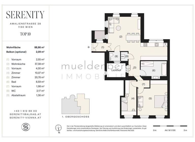 Wohnung zum Kauf - Erstbezug 595.000 € 3 Zimmer 88,9 m² Wien 1130