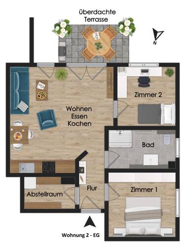 Wohnung zum Kauf provisionsfrei 253.000 € 3 Zimmer 70,3 m² Klein Meckelsen Klein Meckelsen 27419