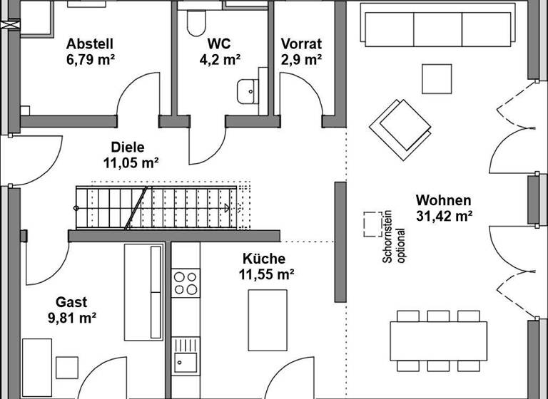 Einfamilienhaus zum Kauf - Erstbezug 998.000 € 5 Zimmer 157 m² 555 m² Grundstück Walchstadt Icking / Walchstadt 82057