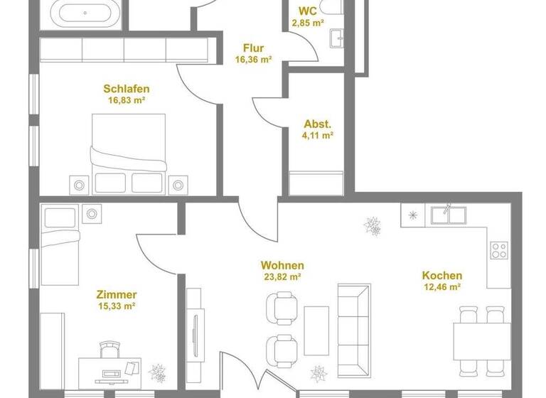 Terrassenwohnung zum Kauf 340.000 € 3 Zimmer 106,4 m² 1. Geschoss Papierfabrik Kaufungen / Oberkaufungen 34260