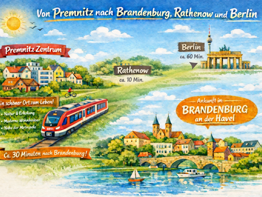 Wohnung zur Miete 400 € 3 Zimmer 59,4 m² 4 Geschosse frei ab sofort Johannes-R.-Becher-Straße 4 Premnitz Premnitz 14727