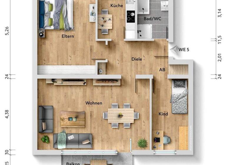 Wohnung zum Kauf 140.000 € 3 Zimmer 81,5 m² Ost Recklinghausen 45665