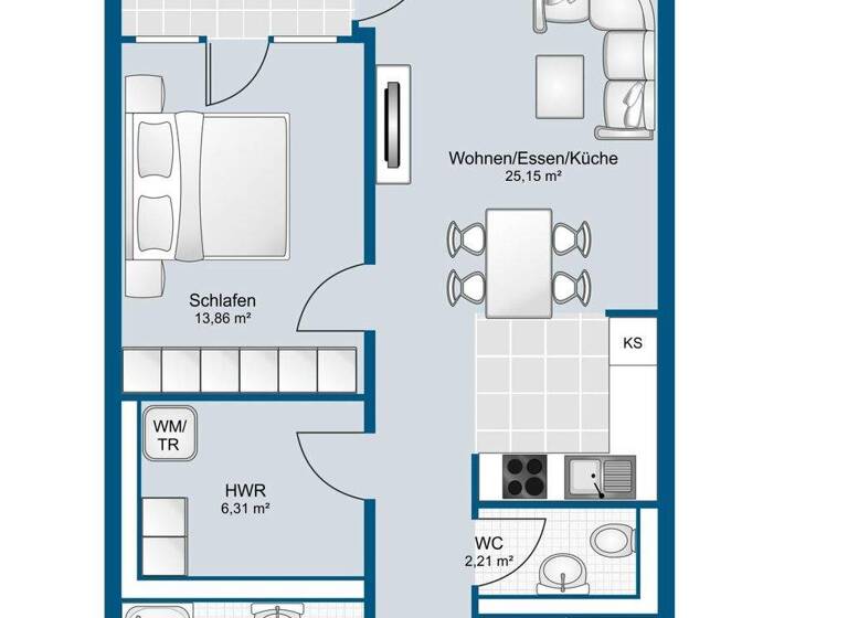 Wohnung zur Miete - Erstbezug 850 € 2 Zimmer 70,9 m² 1. Geschoss Lingen 49808