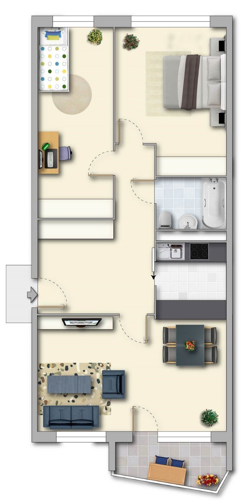 Wohnung zur Miete 415 € 3 Zimmer 72,8 m²<br/>Wohnfläche 4.<br/>Geschoss Am Gebräun 44 Eisenach Eisenach 99817