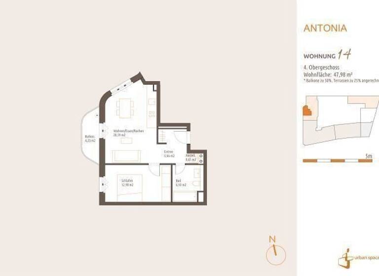 Wohnung zum Kauf - Erstbezug provisionsfrei 329.000 € 2 Zimmer 47 m² 4. Geschoss frei ab sofort Antonienstraße 2 Reinickendorf Berlin 13405