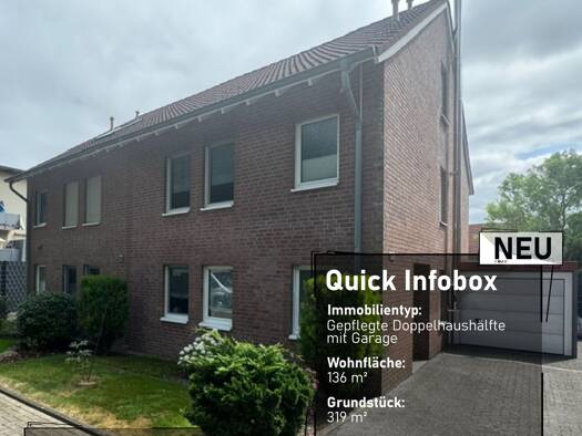 Doppelhaushälfte zum Kauf 449.000 € 5 Zimmer 136 m² 319 m² Grundstück frei ab 20.10.2026 Heinrichstraße 152 Brambauer Lünen 44536