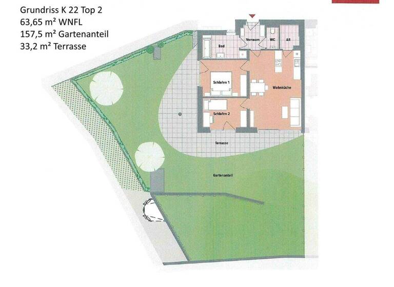 Wohnung zur Miete 744 € 3 Zimmer 63,7 m² frei ab 01.03.2026 Kalvarienbergstraße 22 Lend Graz 8020