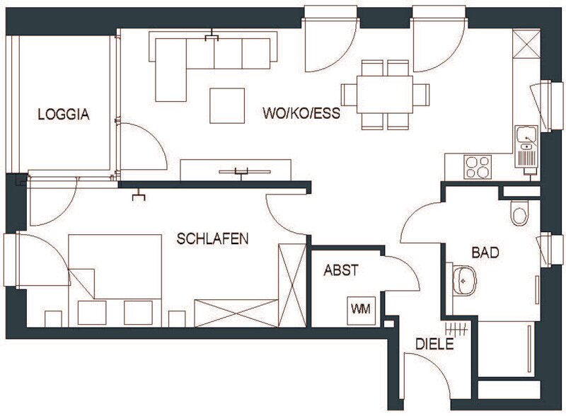 Wohnung zur Miete 922 € 2 Zimmer 69,9 m²<br/>Wohnfläche 1.<br/>Geschoss 16.01.2025<br/>Verfügbarkeit Heyestraße 209 Gerresheim Düsseldorf-Gerresheim 40625