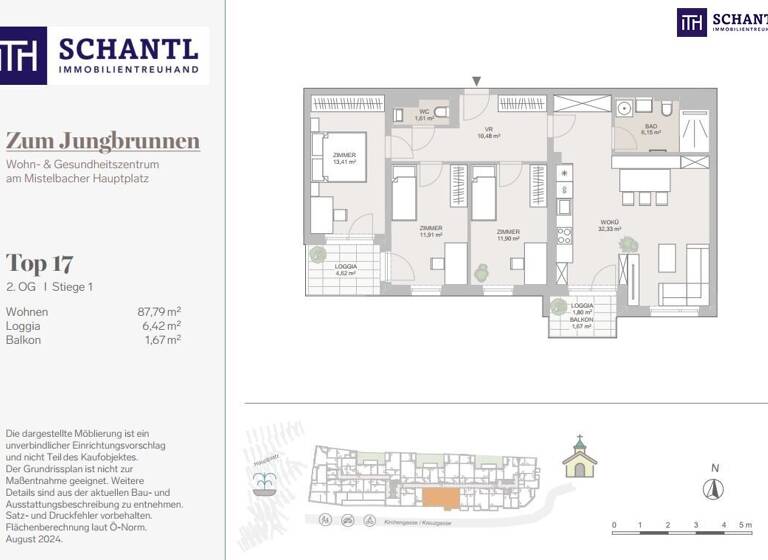 Wohnung zum Kauf - Erstbezug 384.500 € 4 Zimmer 87,8 m² 2. Geschoss Hauptplatz Mistelbach 2130